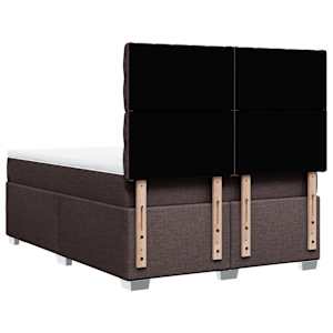 Box spring postel s matrací tmavě hnědá 140x190 cm textil - obrázek 10