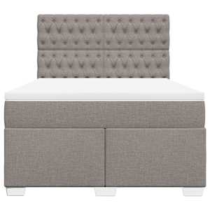 Box spring postel s matrací taupe 140x190 cm textil - obrázek 4