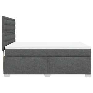 Box spring postel s matrací tmavě šedý 140 x 190 cm textil - obrázek 9