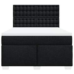 Box spring postel s matrací černá 140 x 190 cm textil - obrázek 4
