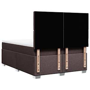 Box spring postel s matrací tmavě hnědá 140x190 cm textil - obrázek 10