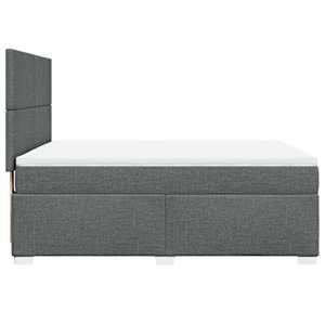 Box spring postel s matrací tmavě šedá 140x200 cm textil - obrázek 9