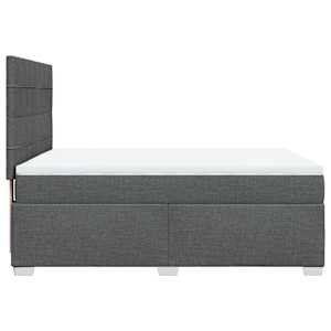 Box spring postel s matrací tmavě šedá 140x200 cm textil - obrázek 9