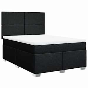 Box spring postel s matrací černá 160x200 cm textil - obrázek 2