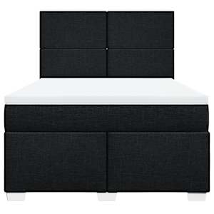 Box spring postel s matrací černá 160x200 cm textil - obrázek 4