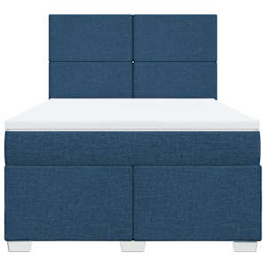 Box spring postel s matrací modrá 160x200 cm textil - obrázek 4
