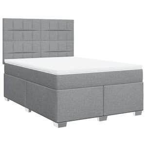 Box spring postel s matrací světle šedá 160 x 200 cm textil - obrázek 2