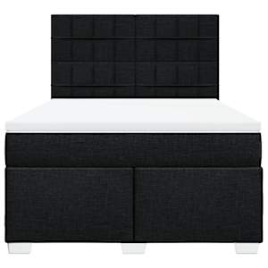 Box spring postel s matrací černá 160x200 cm textil - obrázek 4