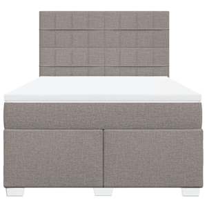 Box spring postel s matrací taupe 160x200 cm textil - obrázek 4