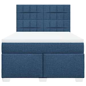 Box spring postel s matrací modrá 160x200 cm textil - obrázek 4