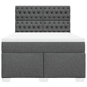 Box spring postel s matrací tmavě šedá 160x200 cm textil - obrázek 4