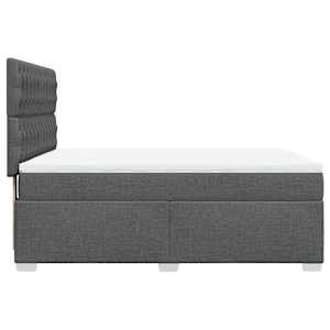 Box spring postel s matrací tmavě šedá 160x200 cm textil - obrázek 9