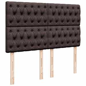 Box spring postel s matrací tmavě hnědá 160x200 cm textil - obrázek 8