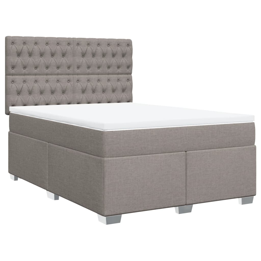 vidaXL Box spring postel s matrací taupe 160x200 cm textil
