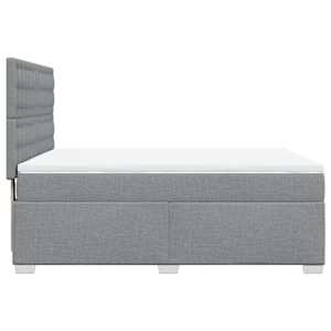 Box spring postel s matrací světle šedá 160 x 200 cm textil - obrázek 9