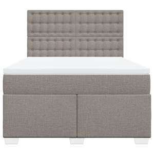 Box spring postel s matrací taupe 160x200 cm textil - obrázek 4