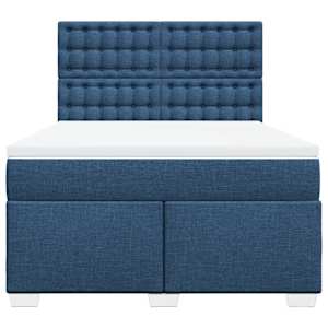 Box spring postel s matrací modrá 160x200 cm textil - obrázek 4