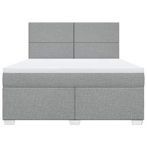 Box spring postel s matrací světle šedá 180 x 200 cm textil - obrázek 4