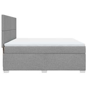 Box spring postel s matrací světle šedá 180 x 200 cm textil - obrázek 9