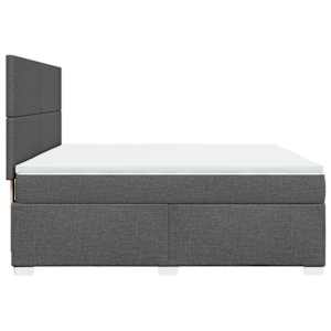 Box spring postel s matrací tmavě šedá 180x200 cm textil - obrázek 9