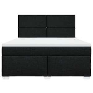 Box spring postel s matrací černá 180x200 cm textil - obrázek 4