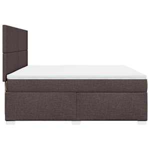 Box spring postel s matrací tmavě hnědá 180x200 cm textil - obrázek 9