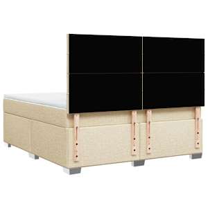 Box spring postel s matrací krémová 180x200 cm textil - obrázek 10