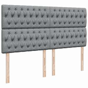 Box spring postel s matrací světle šedá 180 x 200 cm textil - obrázek 8