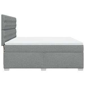Box spring postel s matrací světle šedá 180 x 200 cm textil - obrázek 9