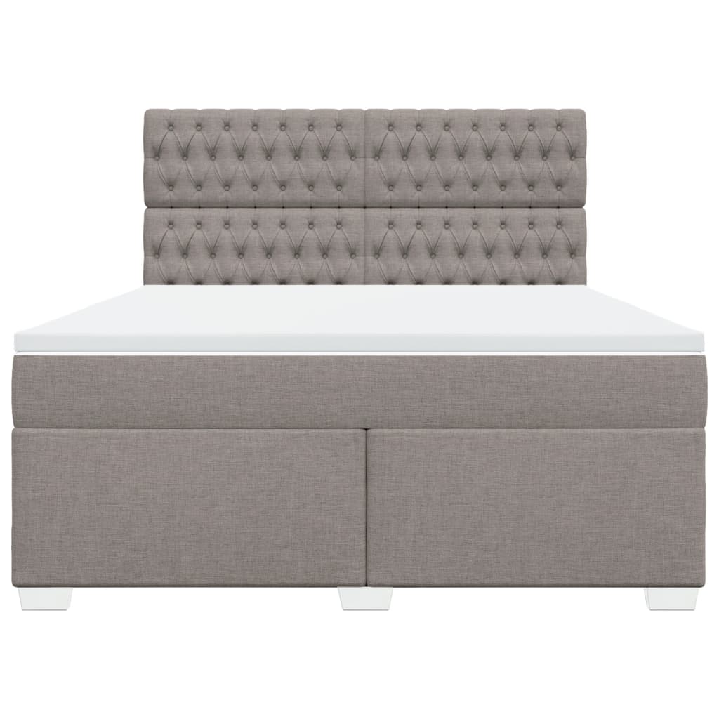 vidaXL Boxspring met matras stof taupe 180x200 cm, foto 4