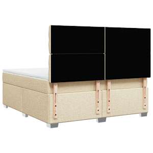 Box spring postel s matrací krémová 180x200 cm textil - obrázek 10