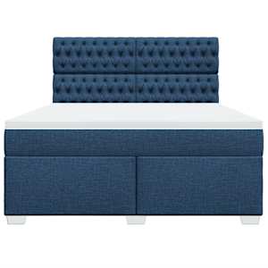 Box spring postel s matrací modrá 180x200 cm textil - obrázek 4