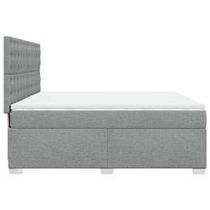 Box spring postel s matrací světle šedá 180 x 200 cm textil - obrázek 9