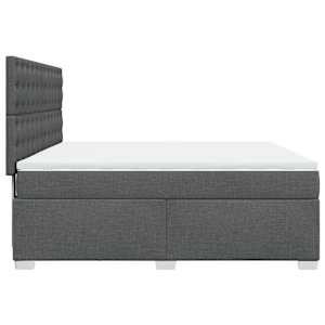 Box spring postel s matrací tmavě šedá 180x200 cm textil - obrázek 9
