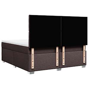 Box spring postel s matrací tmavě hnědá 180x200 cm textil - obrázek 10