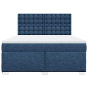 Box spring postel s matrací modrá 180x200 cm textil - obrázek 4