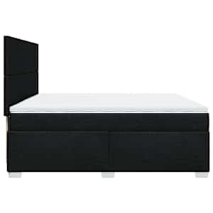 Box spring postel s matrací černá 200x200 cm textil - obrázek 9