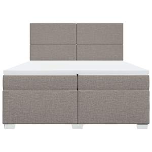 Box spring postel s matrací taupe 200x200 cm textil - obrázek 4