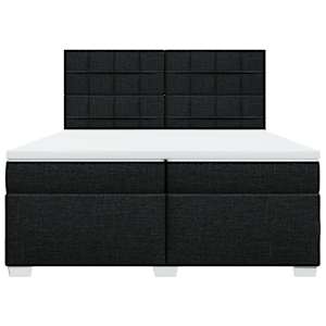 Box spring postel s matrací černá 200x200 cm textil - obrázek 4