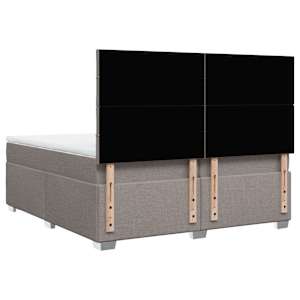 Box spring postel s matrací taupe 200x200 cm textil - obrázek 10