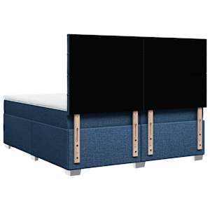 Box spring postel s matrací modrá 200x200 cm textil - obrázek 10