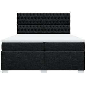 Box spring postel s matrací černá 200x200 cm textil - obrázek 4
