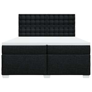 Box spring postel s matrací černá 200x200 cm textil - obrázek 4
