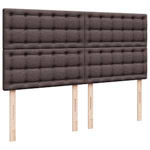 Box spring postel s matrací tmavě hnědá 200x200 cm textil - obrázek 8