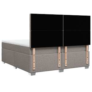 Box spring postel s matrací taupe 200x200 cm textil - obrázek 10