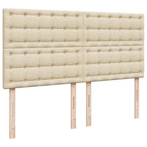 Box spring postel s matrací krémová 200x200 cm textil - obrázek 8