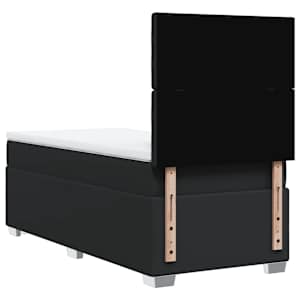 Box spring postel s matrací černá 80 x 200 cm umělá kůže - obrázek 10