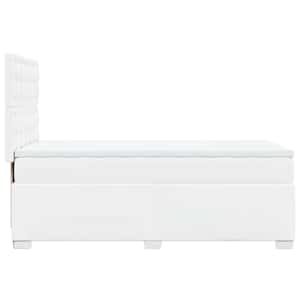 Box spring postel s matrací bílá 80 x 200 cm umělá kůže - obrázek 9