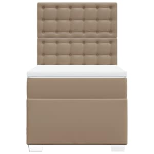 Box spring postel s matrací cappuccino 80 x 200 cm umělá kůže - obrázek 4
