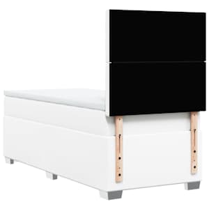Box spring postel s matrací bílá 90x190 cm umělá kůže - obrázek 10
